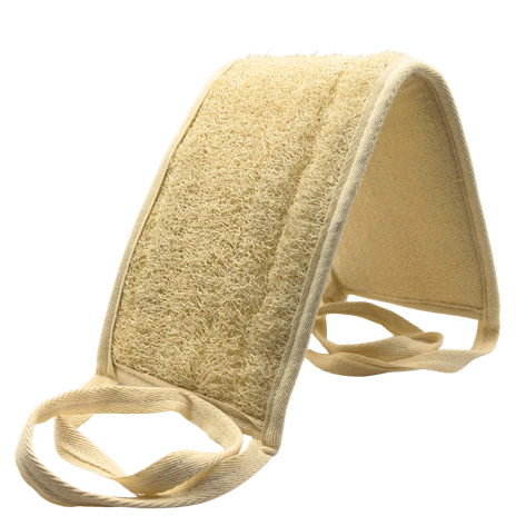 une sangle lave-dos en loofah et coton
